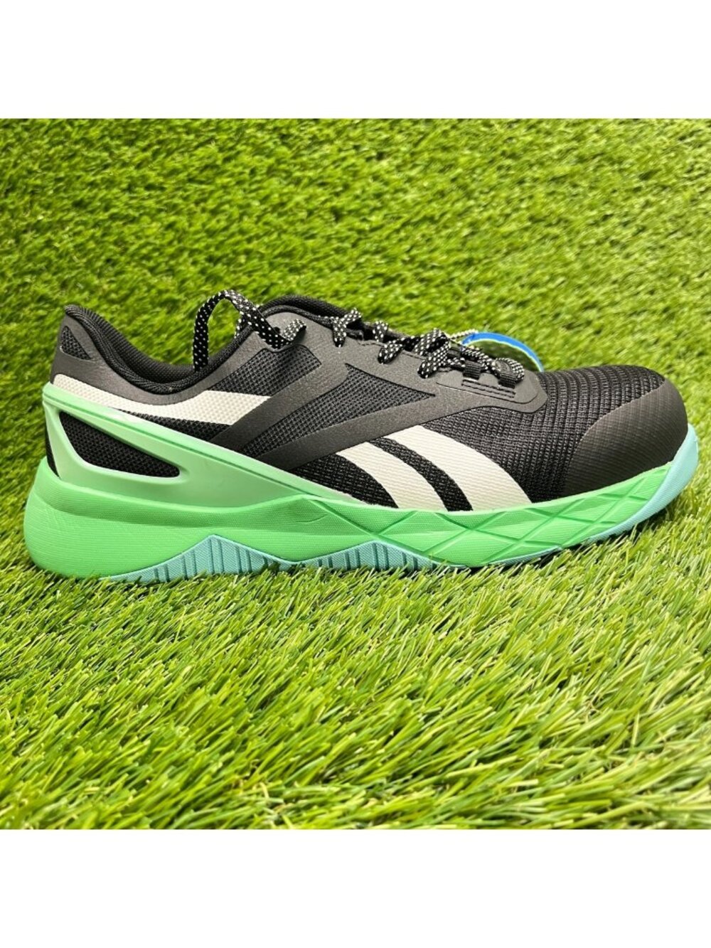 Reebok Nanoflex TR Womens Size 9 Black White Composite Toe Safety Work Shoes